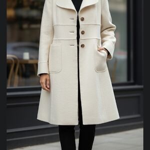 Elegant Cream Women's Coat NINE WEST size 6